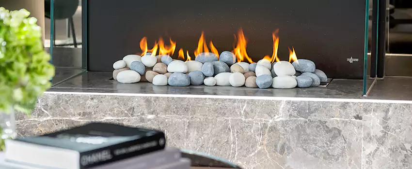 Double-Height Fireplace Design Refurbishment in Longueuil, Quebec